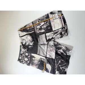 Billabong x Bob Marley Black and White Board Shorts M